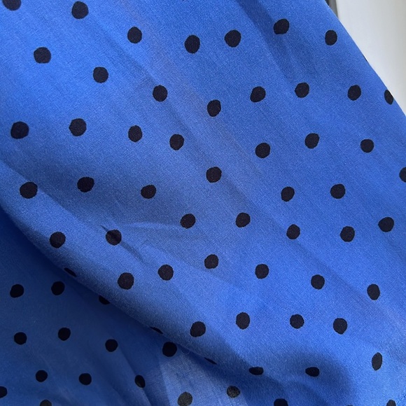 Vintage Blue and Black Polka Dot Esprit Midi Skirt (Size 0/00) - Picture 11 of 11
